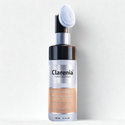 CLARENIA LUMINANCE EFFECT MOUSSE NETTOYANTE ECLAIRCISSANTE AVEC BROSSE 150ML 2 clarenia luminance effect mousse nettoyante eclaircissante avec brosse ml