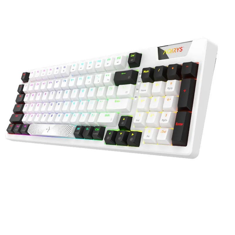 Clavier Filaire Gamer Mécanique AQIRYS ADARA 100% Anti-ghosting RGB - Blanc 2 clavier adara