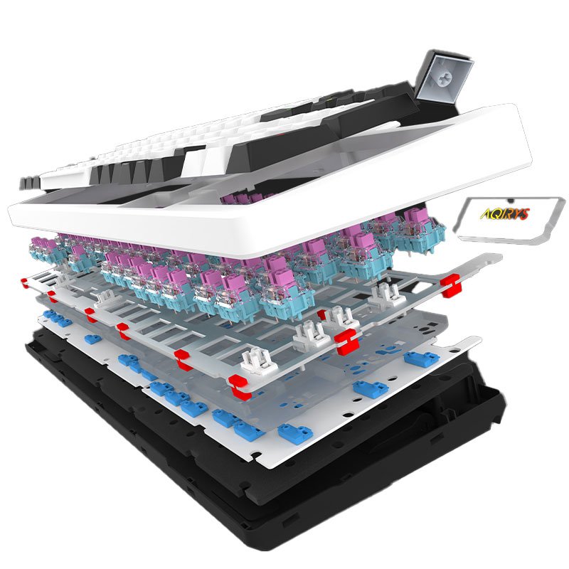 Clavier Filaire Gamer Mécanique AQIRYS ADARA 100% Anti-ghosting RGB - Blanc 4 clavier adara
