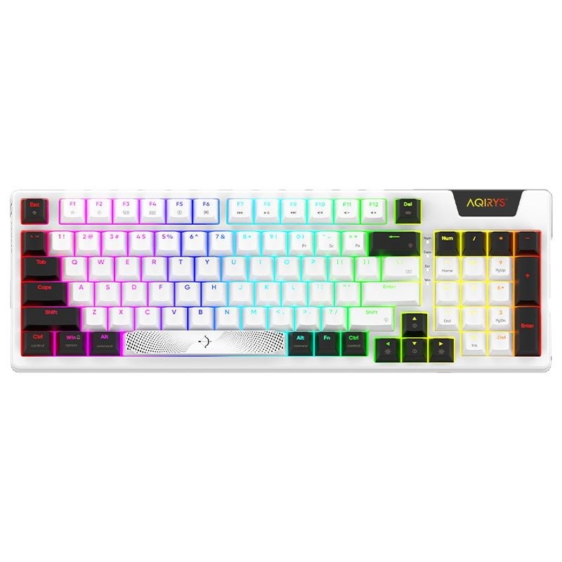 Clavier Filaire Gamer Mécanique AQIRYS ADARA 100% Anti-ghosting RGB - Blanc 1 clavier filaire gamer mecanique aqirys adara anti ghosting rgb blanc t