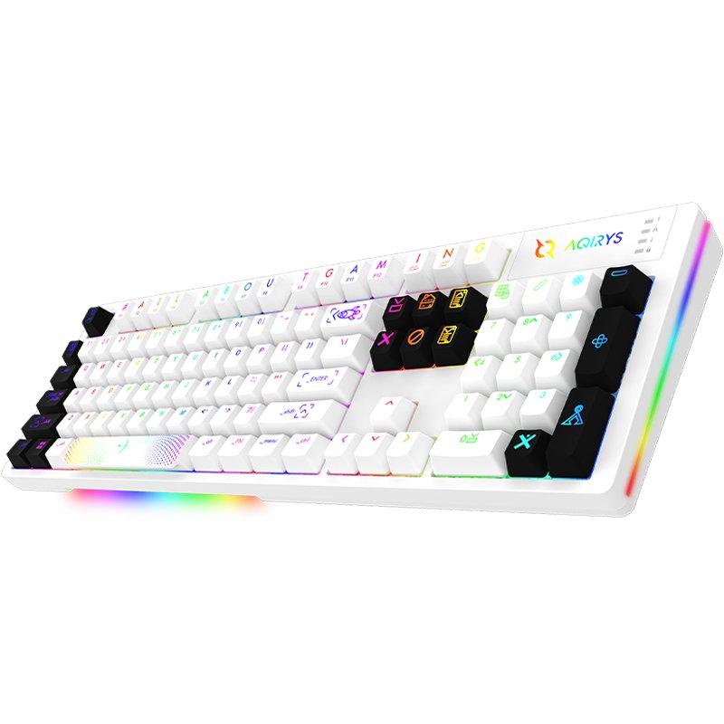 Clavier Gamer Filaire AQIRYS ALUDRA RGB - Blanc 3 clavier gamer filaire aqirys aludra rgb blanc