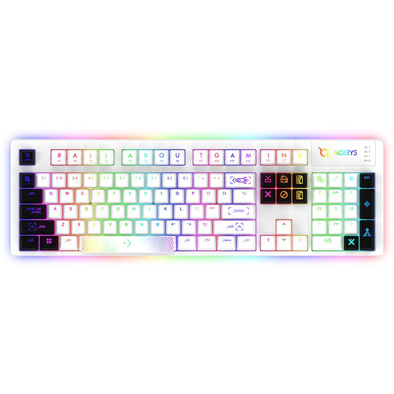 Clavier Gamer Filaire AQIRYS ALUDRA RGB - Blanc 1 clavier gamer filaire aqirys aludra rgb blanc