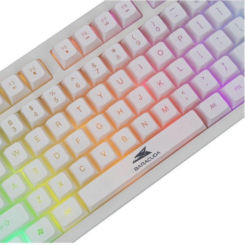 Clavier Gamer Filaire BARACUDA BGK-01124 - Blanc 2 clavier gamer filaire baracuda bgk blanc g