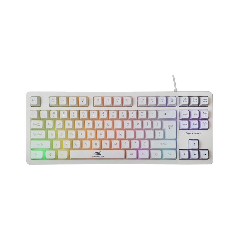 Clavier Gamer Filaire BARACUDA BGK-01124 - Blanc 1 clavier gamer filaire baracuda bgk blanc t
