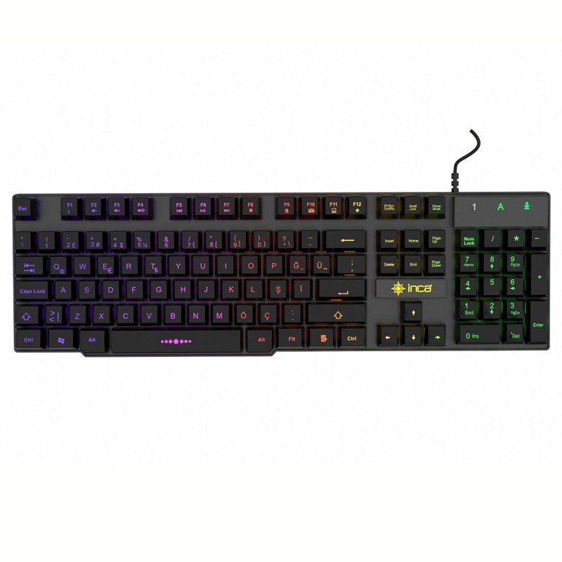 Clavier Gamer Filaire INCA IKG-446 RGB - Noir 1 clavier gamer filaire inca ikg rgb noir d