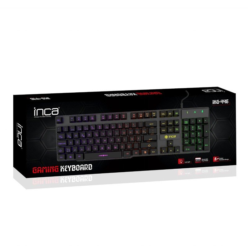 Clavier Gamer Filaire INCA IKG-446 RGB - Noir 5 clavier gamer filaire inca ikg rgb noir m