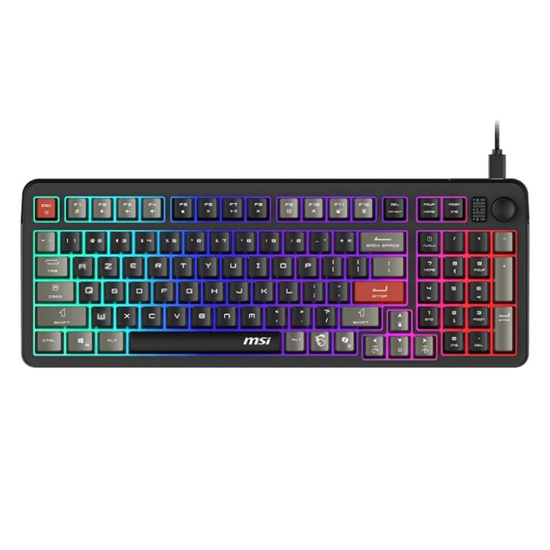 Clavier Gamer Filaire MSI FORGE GK110 AZERTY - Noir 1 clavier gamer filaire msi forge gk azerty noir d