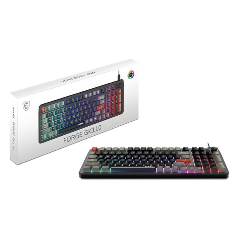 Clavier Gamer Filaire MSI FORGE GK110 AZERTY - Noir 5 clavier gamer filaire msi forge gk azerty noir h