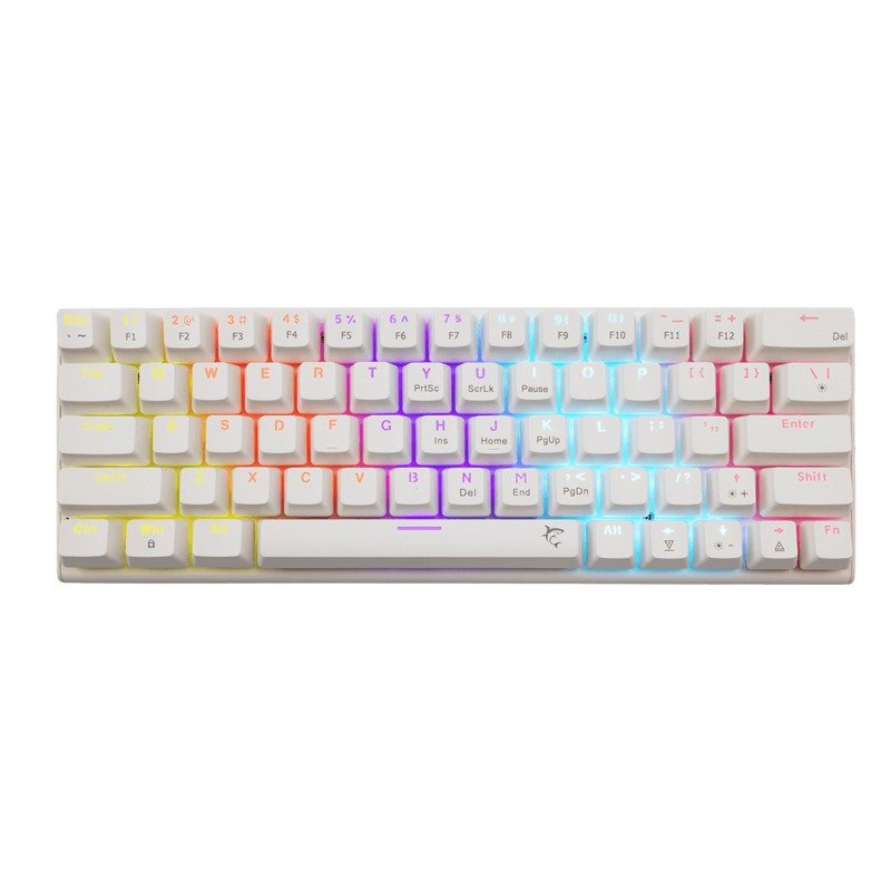 Clavier Gamer Filaire WHITE SHARK WAKIZASHI 2 US Blanc - Interrupteurs bleus 1 clavier gamer filaire white shark wakizashi us blanc interrupteurs bleus g