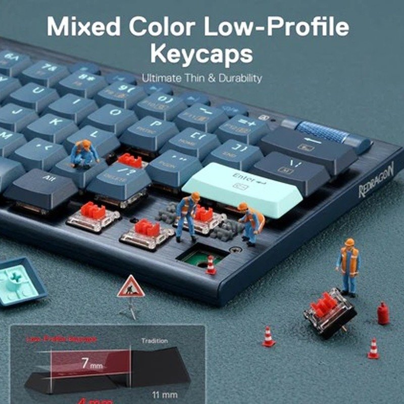 Clavier Gamer Mécanique REDRAGON Noctis K632NB PRO RGB - Bleu 3 clavier gamer mecanique redragon noctis knb pro rgb bleu fdd