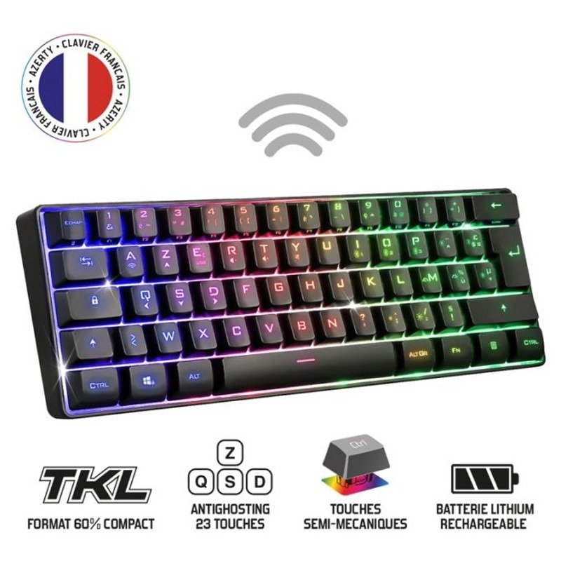 Clavier Gamer Sans Fil SPIRIT OF GAMER Elite-K50 - Noir 2 clavier gamer sans fil spirit of gamer elite k noir aq