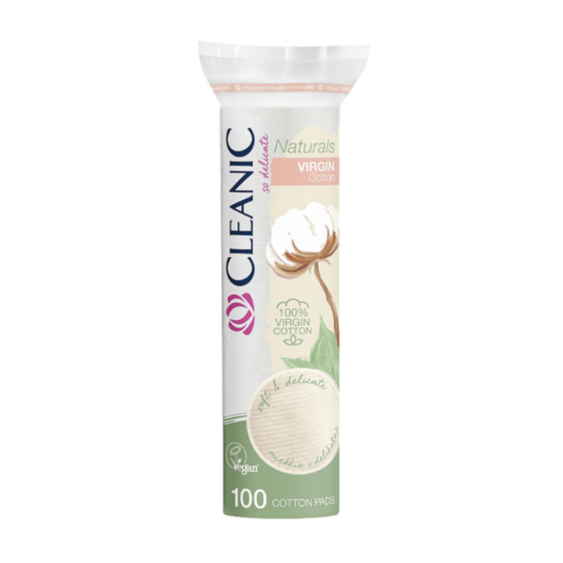 CLEANIC NATURALS DISQUES DE COTON VIERGE 100 PIECES 1 cleanic naturals disques de coton vierge pieces