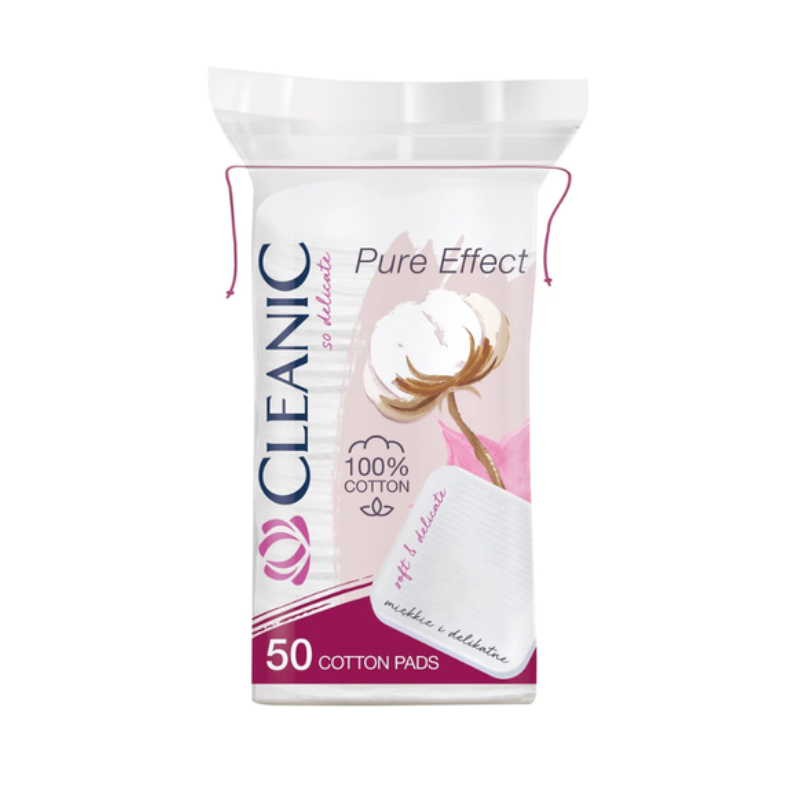 CLEANIC PURE EFFECT CARRES DE COTON DEMAQUILLANTS 50 PIECES 1 cleanic pure effect carres de coton demaquillants pieces