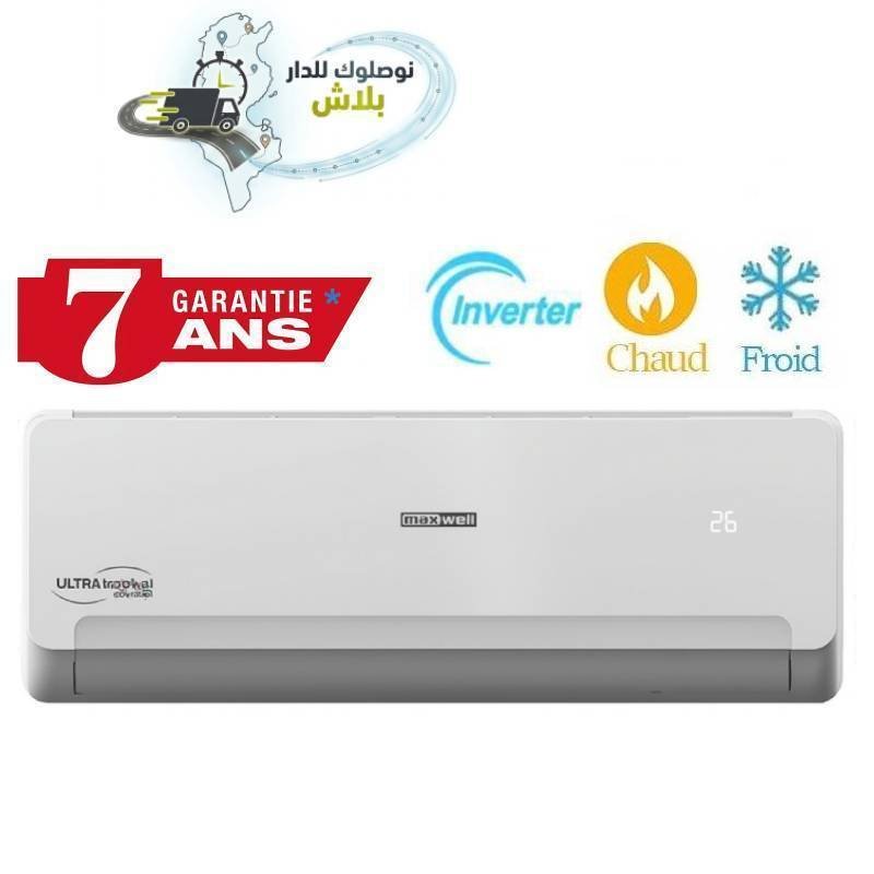 Climatiseur MAXWELL 9000 BTU Inverter Ultra Tropical Chaud/Froid - Garantie 7 Ans 1 climatiseur maxwell btu inverter ultra tropical chaud froid garantie ans f