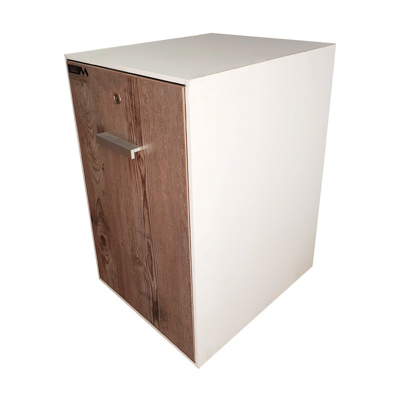 Coffre de Rangement En MDF - Blanc&Chêne Blanchi 1 coffre de rangement en mdf blanc ch ne blanchi