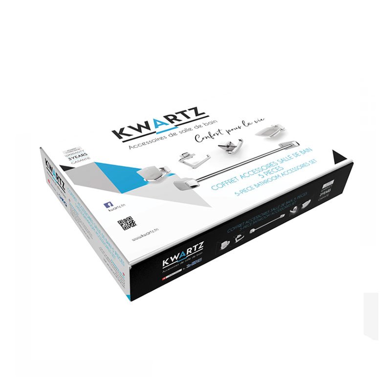 Coffret 5 Pièces Accessoires Salle de Bain KWARTZ ASS04036 2 coffret pieces accessoires salle de bain kwartz ass a