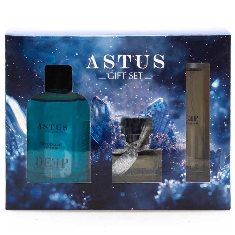 Coffret Homme ASTUS DEEP 2 Eaux de Parfum + Gel Douche 2 coffret homme astus deep eaux de parfum gel douche