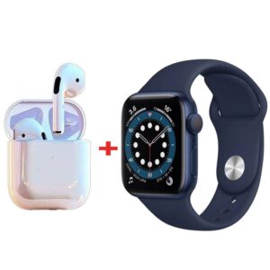 coffret w pro max montre connectee airpods bleu k