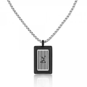 collier femme polo santa barbara noir silver sbj