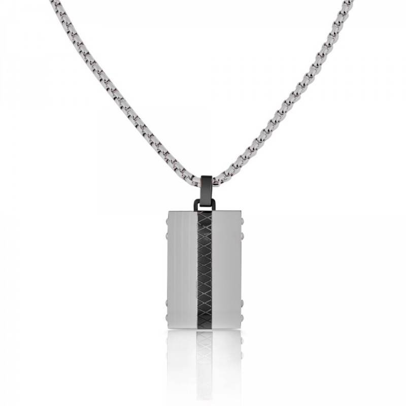 Collier Femme POLO SANTA BARBARA - Silver & Noir 1 collier femme polo santa barbara silver noir sbj