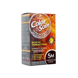 3 CHENES COLOR & SOIN COLORATION CHATAIN CLAIR ACAJOU 5M 3 color soin coloration chatain clair acajou m