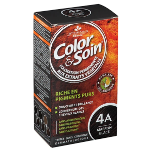 3 CHENES COLOR & SOIN COLORATION MARRON GLACE 4A 3 color soin coloration marron glace a