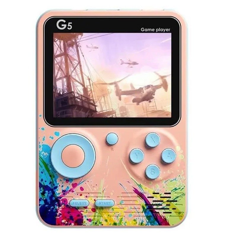 Console de Jeu Portable GBOX G5 avec Manette - Rose 2 console de jeu g pour enfants jeux rose gris