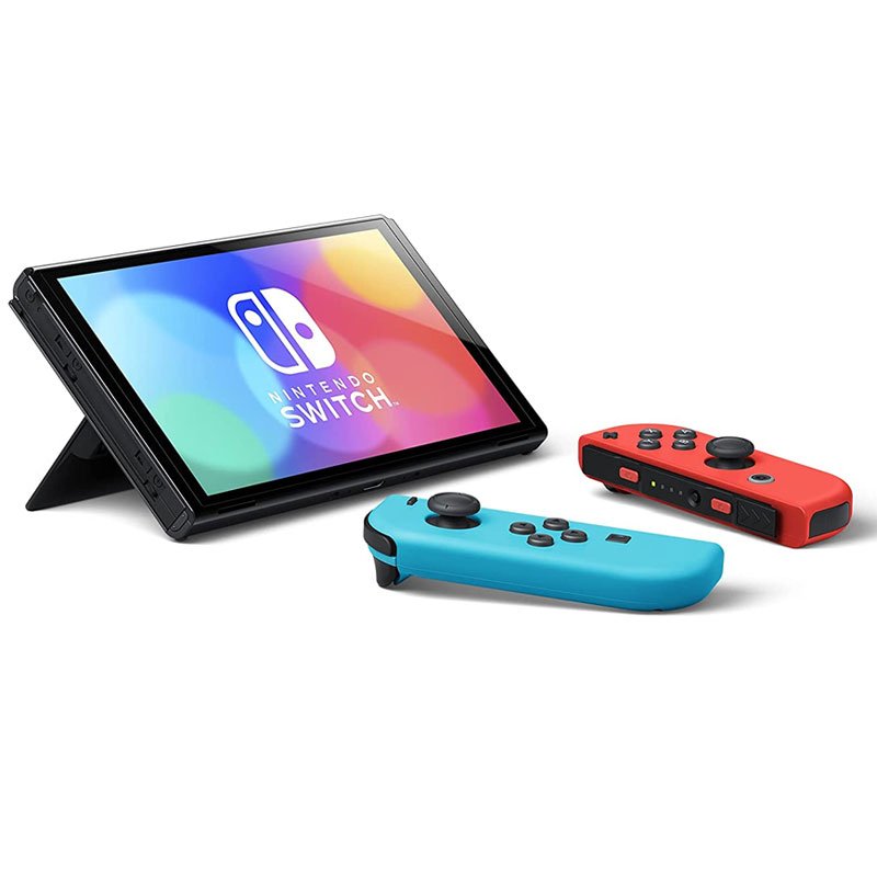 Console de Jeux NINTENDO Switch Oled - Rouge & Bleu 3 console de jeux nintendo switch oled rouge bleu