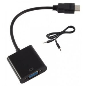 convertisseur hdmi male vers vga femelle audio noir y