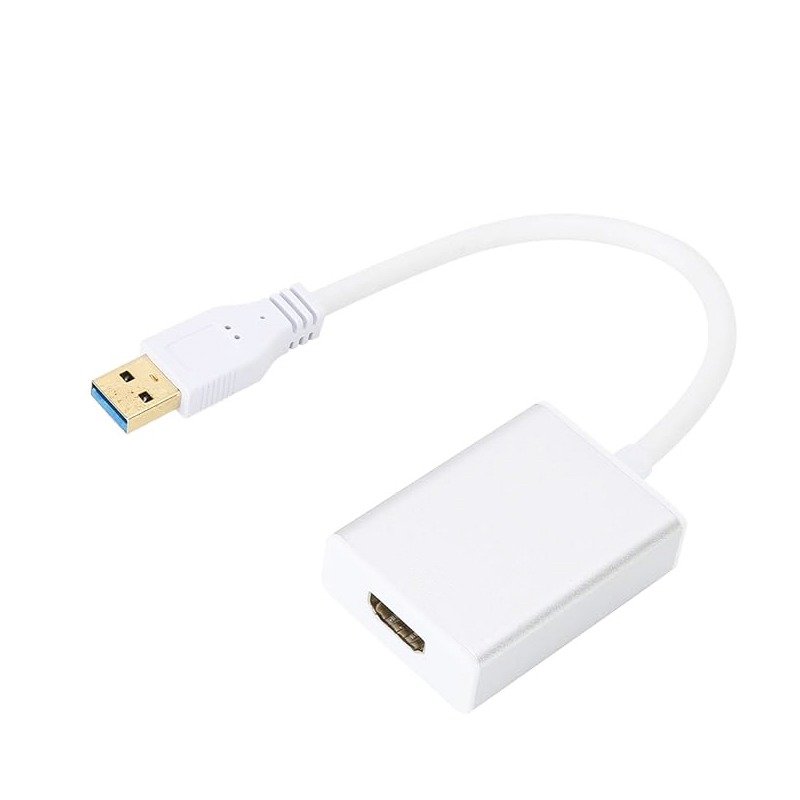 Convertisseur USB 3.0 vers HDMI - Blanc 1 convertisseur usb vers hdmi blanc j