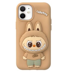 coque silicone labubu pour iphone beige r
