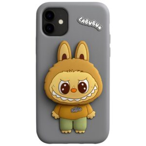 coque silicone labubu pour iphone silver a