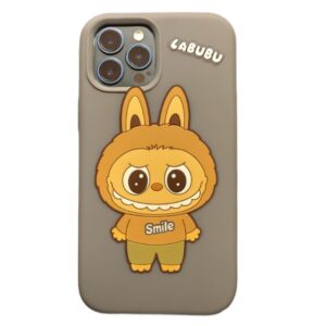 coque silicone labubu pour iphone pro silver aa