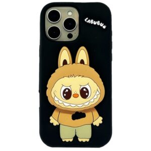 coque silicone labubu pour iphone pro max noir z