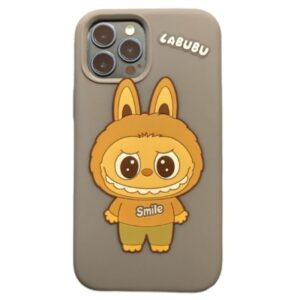 coque silicone labubu pour iphone pro max silver aq