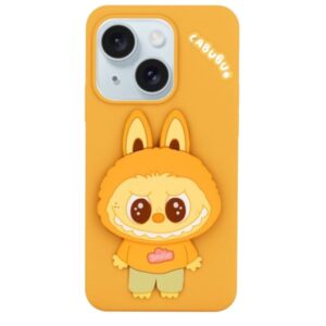 coque silicone labubu pour iphone beige sq