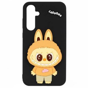 coque silicone labubu pour samsung a noir