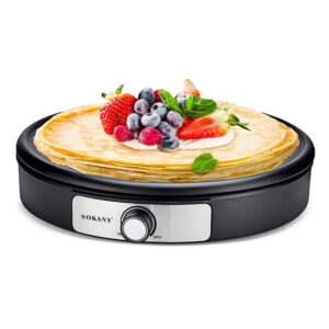 crepiere electrique sokany sk w noir inox