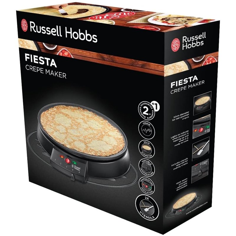 Crêpière RUSSELL HOBBS Fiesta 20920-56 1000Watts - Noir 5 crepiere russell hobbs fiesta w noir