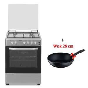 cuisiniere a gaz brandt bgex cm feux inox d