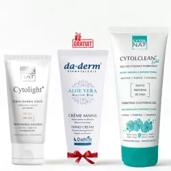 CYTOL CLEAN GEL NETTOYANT 175ML+CYTOLIGHT ECRAN MINERAL TEINTEE ANTI TACHES SPF50+ 50ML+DA DERM CREME MAINS 100ML (OFFERT) 4 cytol clean gel nettoyant mlcytolight ecran mineral teintee anti taches spf mlda derm creme mains ml offert