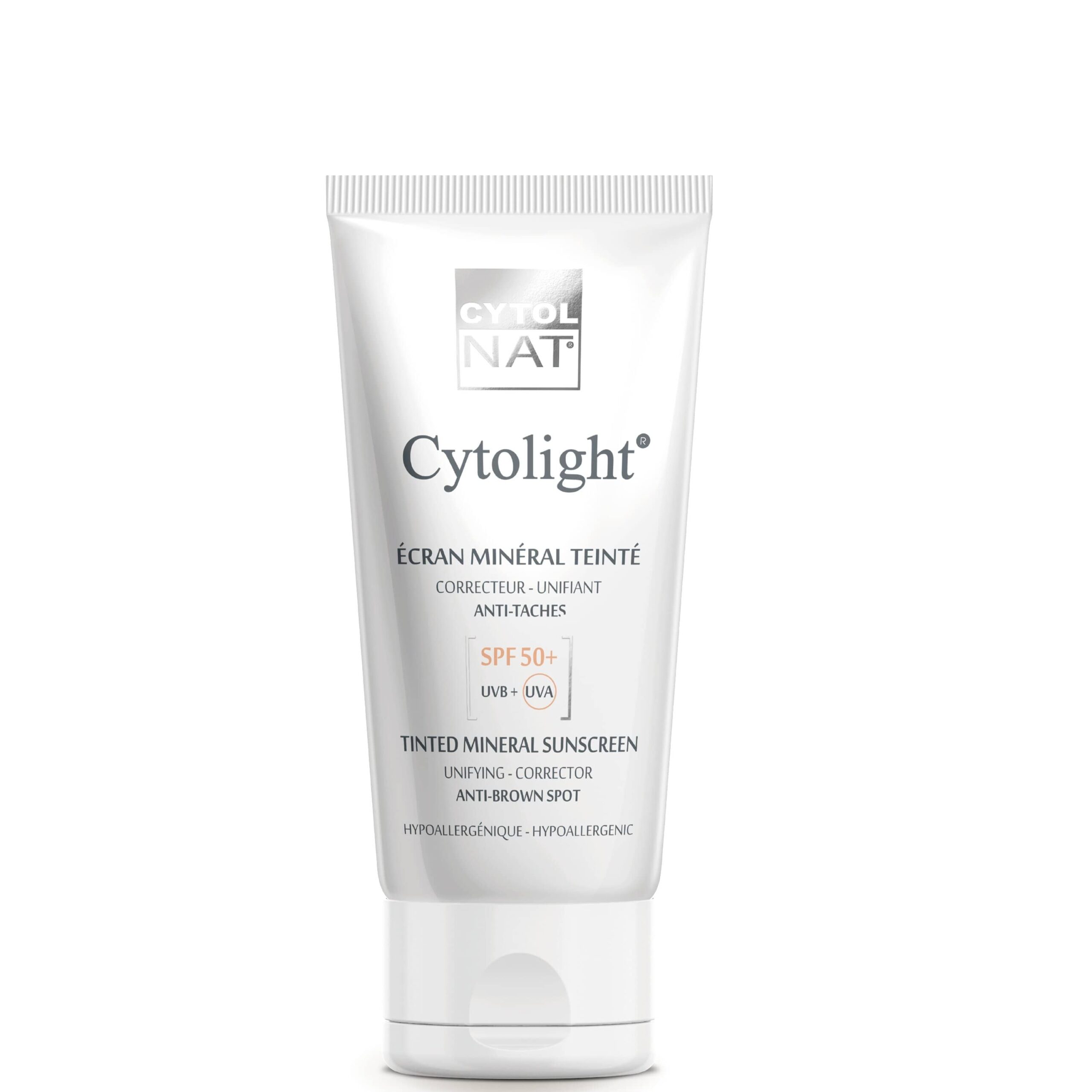 CYTOLNAT CYTOLIGHT ECRAN MINERAL TEINTEE ANTI TACHES SPF50+ 50ML 1 cytolnat cytolight ecran mineral teinte anti tahes spf ml