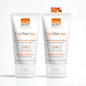 CYTOLNAT CYTOLSUN MAX ECRAN INVISIBLE SPF50+ 50ML+LE 2 EME (-50%) 3 cytolnat cytolsun max ecran invisible spf mlle eme