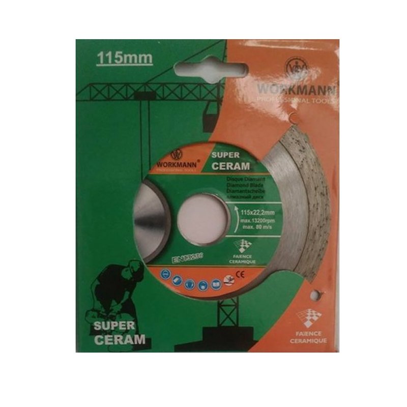 Disque Diamant Céramique WORKMANN DDC115 115 mm x 22,2 mm 1 ddc