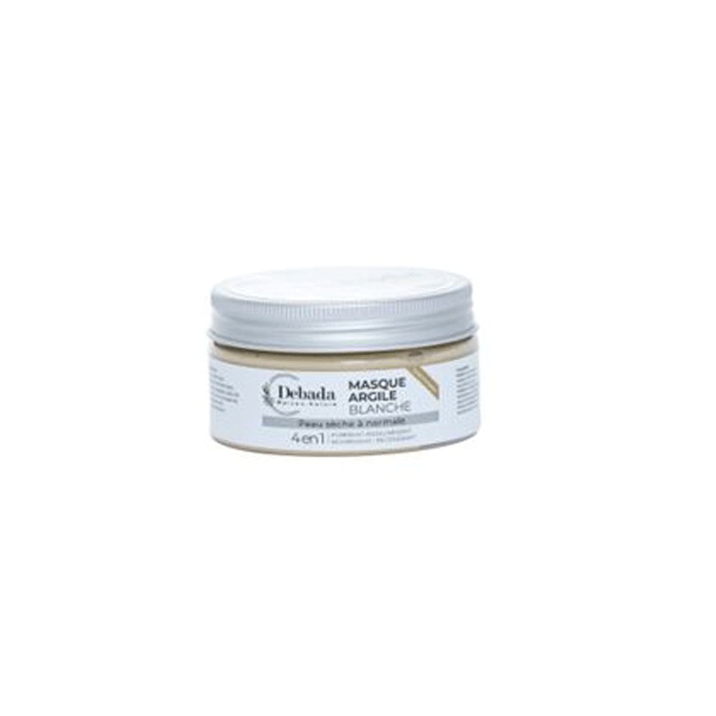 DEBADA MASQUE ARGILE BLANCHE PEAU SECHE A NORMALE 100GR 1 debada masque argile blanche peau seche a normale gr