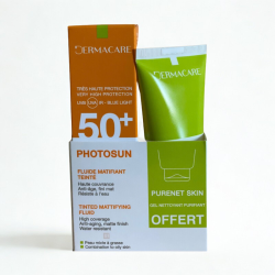 DERMACARE PHOTOSUN 01 FLUIDE MATIFIANT TEINTE PEAUX MIXTES A GRASSES SPF 50+ 50ML 2 dermacare photosun fluide matifiant teinte peaux mixtes a grasses spf ml