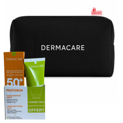 DERMACARE PHOTOSUN 01 FLUIDE MATIFIANT TEINTE PEAUX MIXTES A GRASSES SPF 50+ 50ML+TROUSSE NOIR (OFFERT) 2 dermacare photosun fluide matifiant teinte peaux mixtes a grasses spf mltrousse noir offert