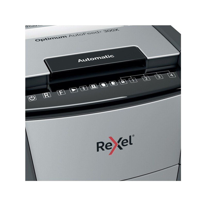 Destructeur REXEL Optimum AutoFeed+ 300X Coupe croisée 6 destructeur rexel optimum autofeed x coupe croisee