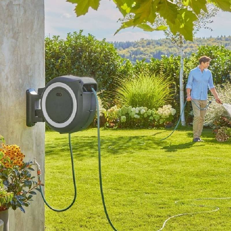 Dévidoir Automatique Mural GARDENA PowerRoll XL 18V - 18642-20 7 devidoir automatique mural gardena powerroll xl v x