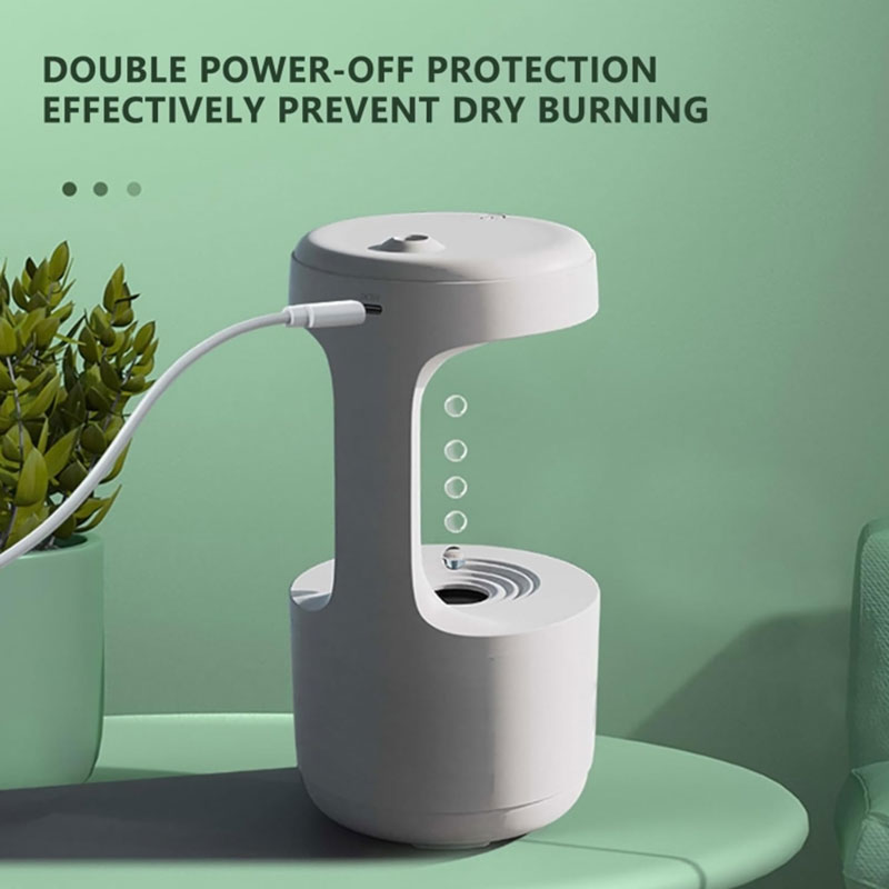 Diffuseur D'arome Humidificateur Anti Gravité LZ599 600ml - Blanc 3 diffuseur d arome humidificateur anti gravit